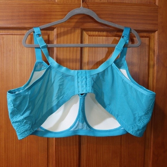 Comfort Choice Blue & White Floral Bra Wireless 54G - Picture 7 of 10